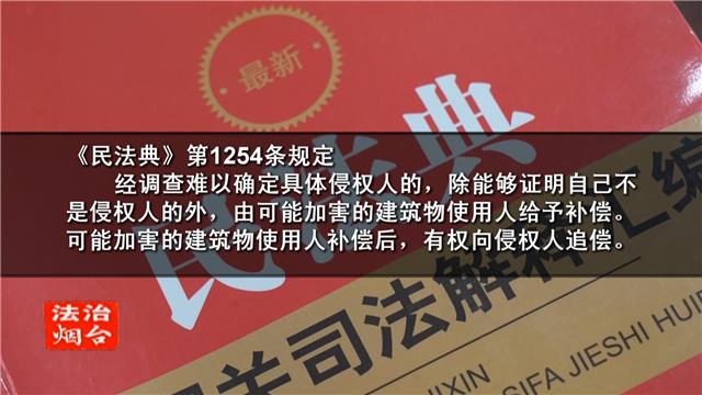 【法治烟台】高空抛物最新司法解释！