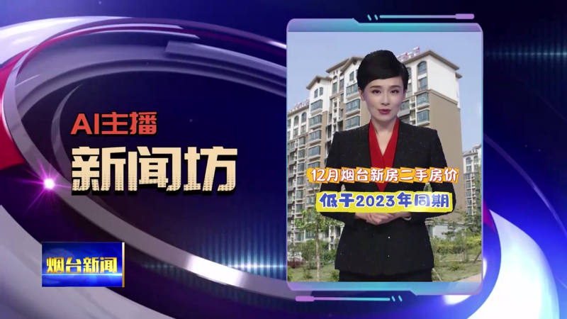 AI主播新闻坊|12月烟台新房二手房价低于2023年同期