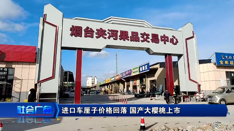 进口车厘子价格回落！国产大樱桃上市价格不便宜哦！