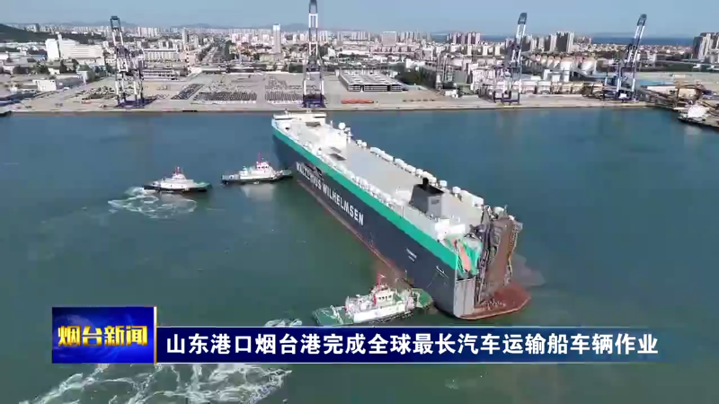 山东港口烟台港完成全球最长汽车运输船车辆作业